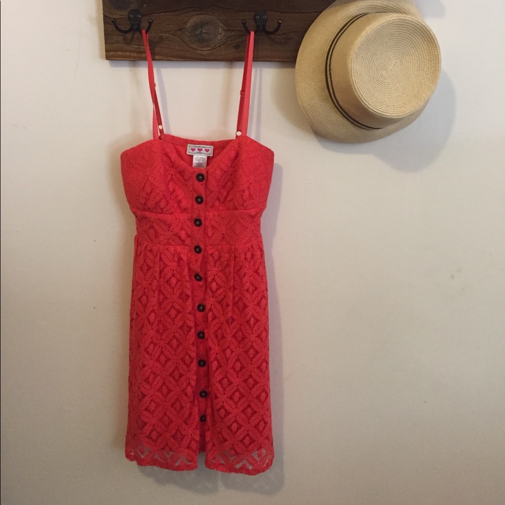 Crochet Dress | Coral S